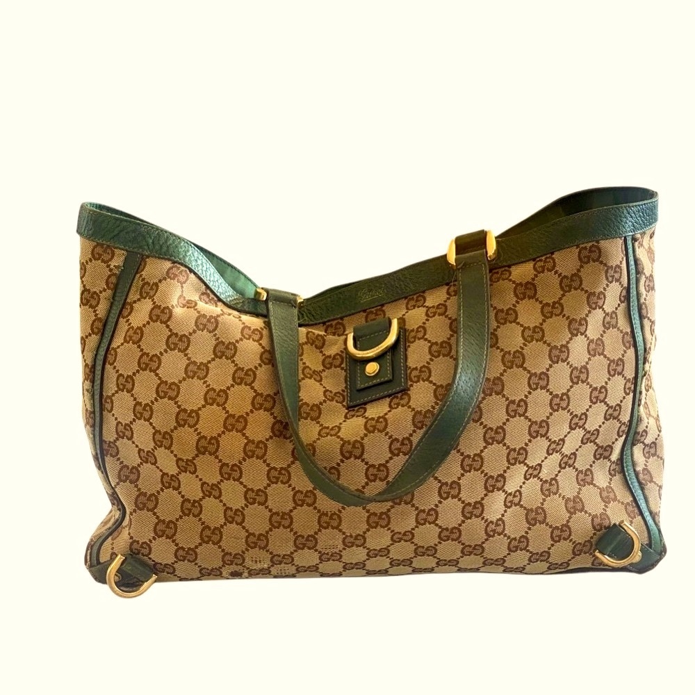 GUCCI GG Canvas Tote Bag Beige 141472